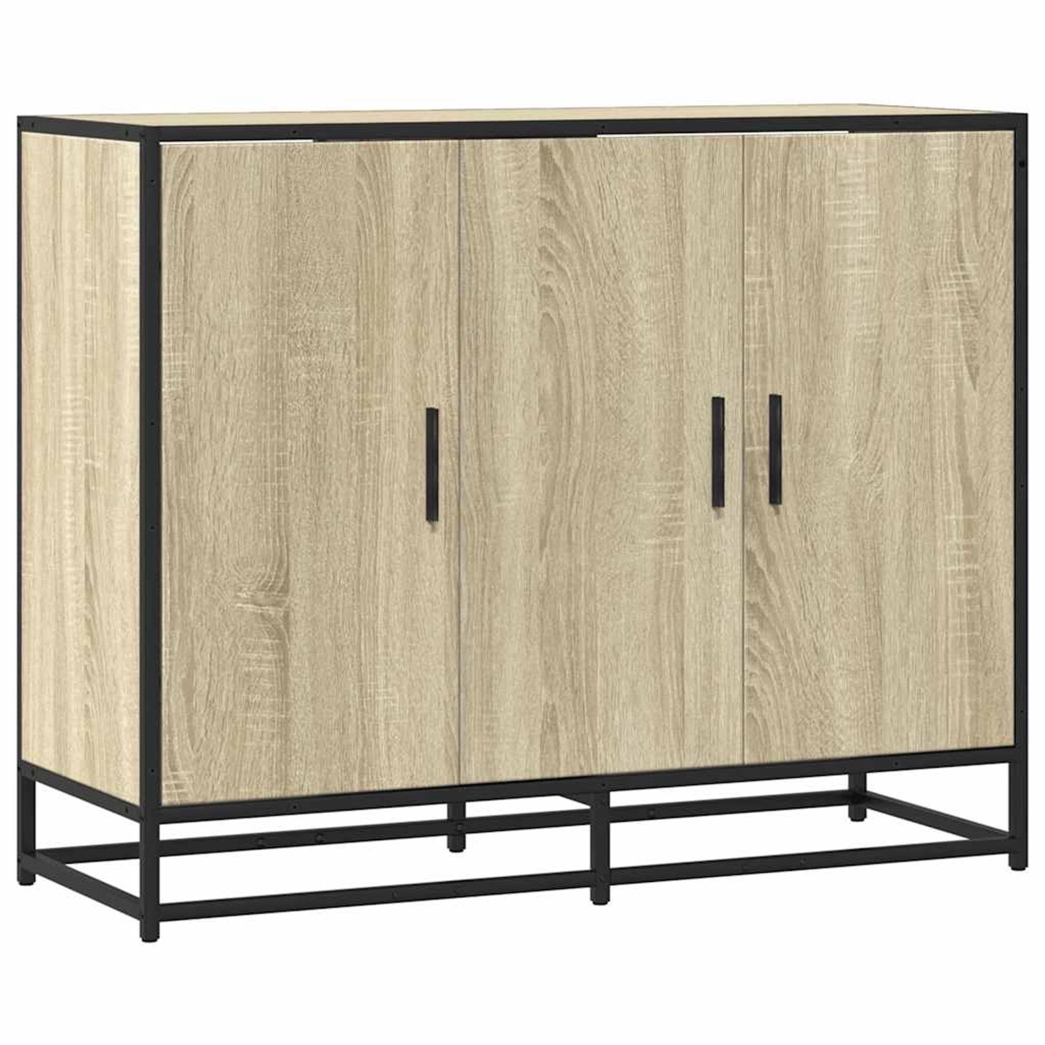 vidaXL Sideboard Sonoma-Eiche 94x35x76 cm Holzwerkstoff 849005