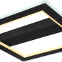 Moderne, schwarze LED-Deckenleuchte Mattia, quadratisch, 45x45 cm. Elegante Beleuchtung für Wohnräume.