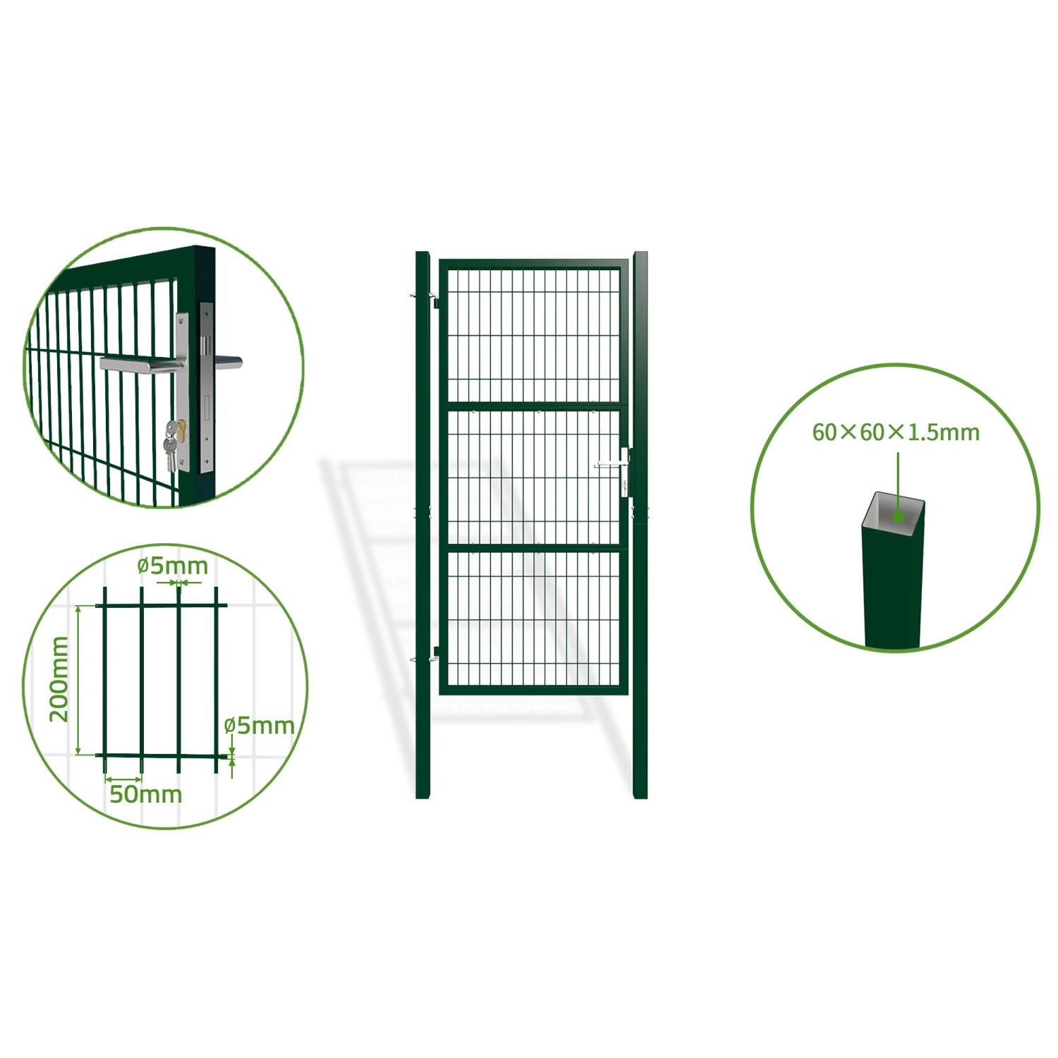 Casanoov Zauntor Metall 1M Razo H 200Cm Grün günstig online kaufen