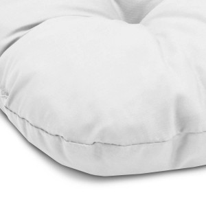 Beautissu Lisa Stuhlkissen 40x40, weiß, 4er-Set. Sitzkissen für Stühle und Gartenmöbel.