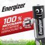 Energizer Max AA Batterien, 20er Packung mit Maskottchen und Hinweis auf 100% recycelbare Verpackung.