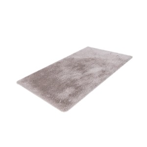 Lalee Badteppich Heaven, 40x60 cm, Silber, mit ultrasoftem Flor. Badteppich für Badezimmer.