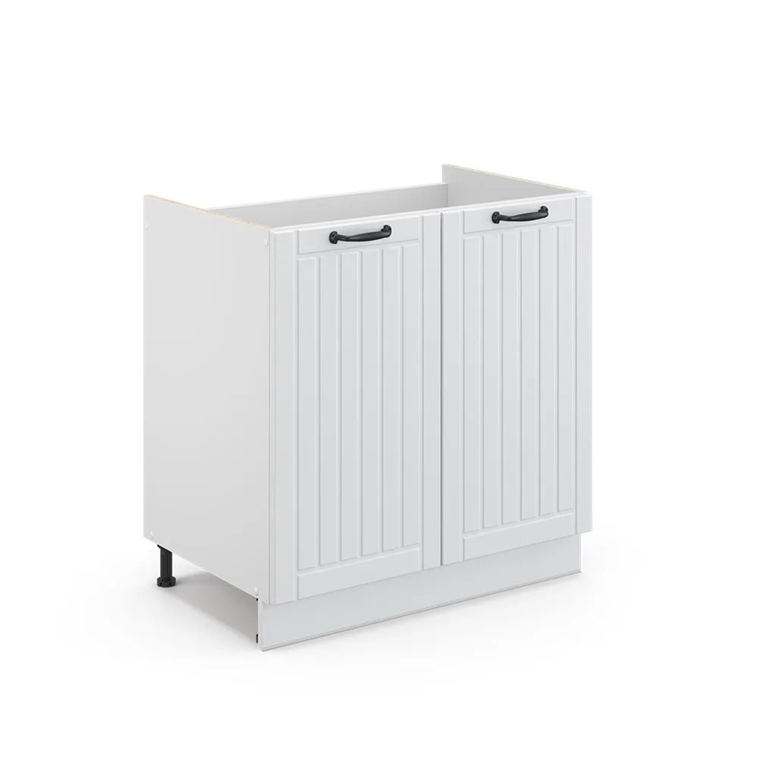 Vicco Waschbeckenunterschrank Fame-Line Weiß Landhaus 80 x 82 ohne Arbeitsplatte