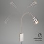 Briloner LED-Bettleuchte Tusi in Matt-Nickel mit flexiblem Arm zur individuellen Lichtausrichtung.