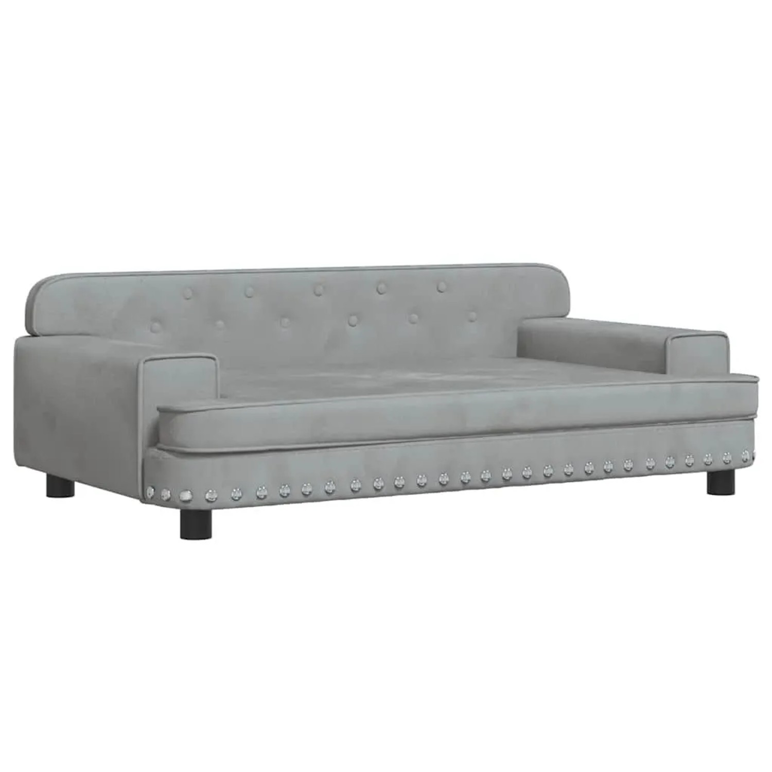 vidaXL Hundebett Hellgrau 90x53x30 cm Samt 171869