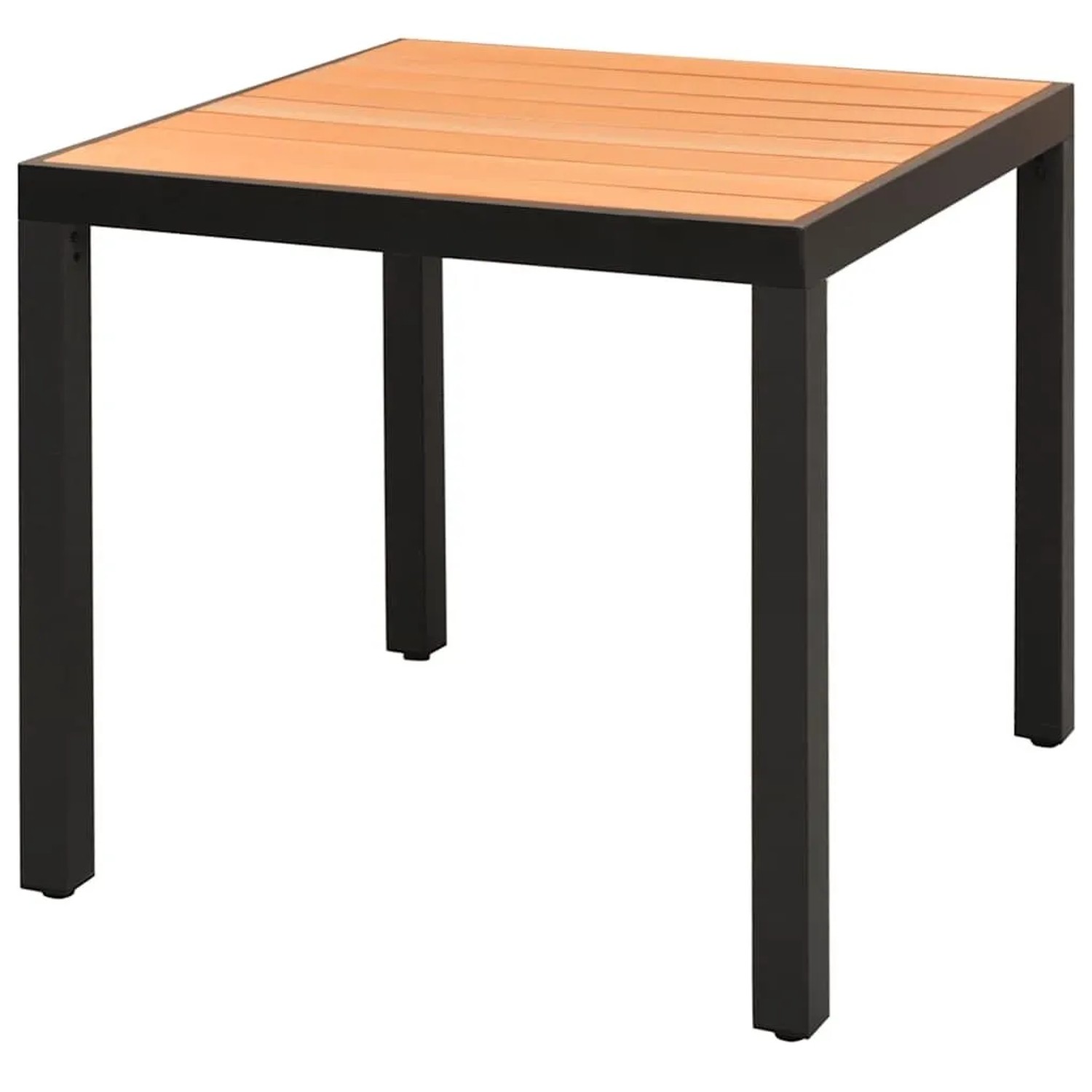 Furnicato Gartentisch Braun 80x80x74 Cm Aluminium Und Wpc