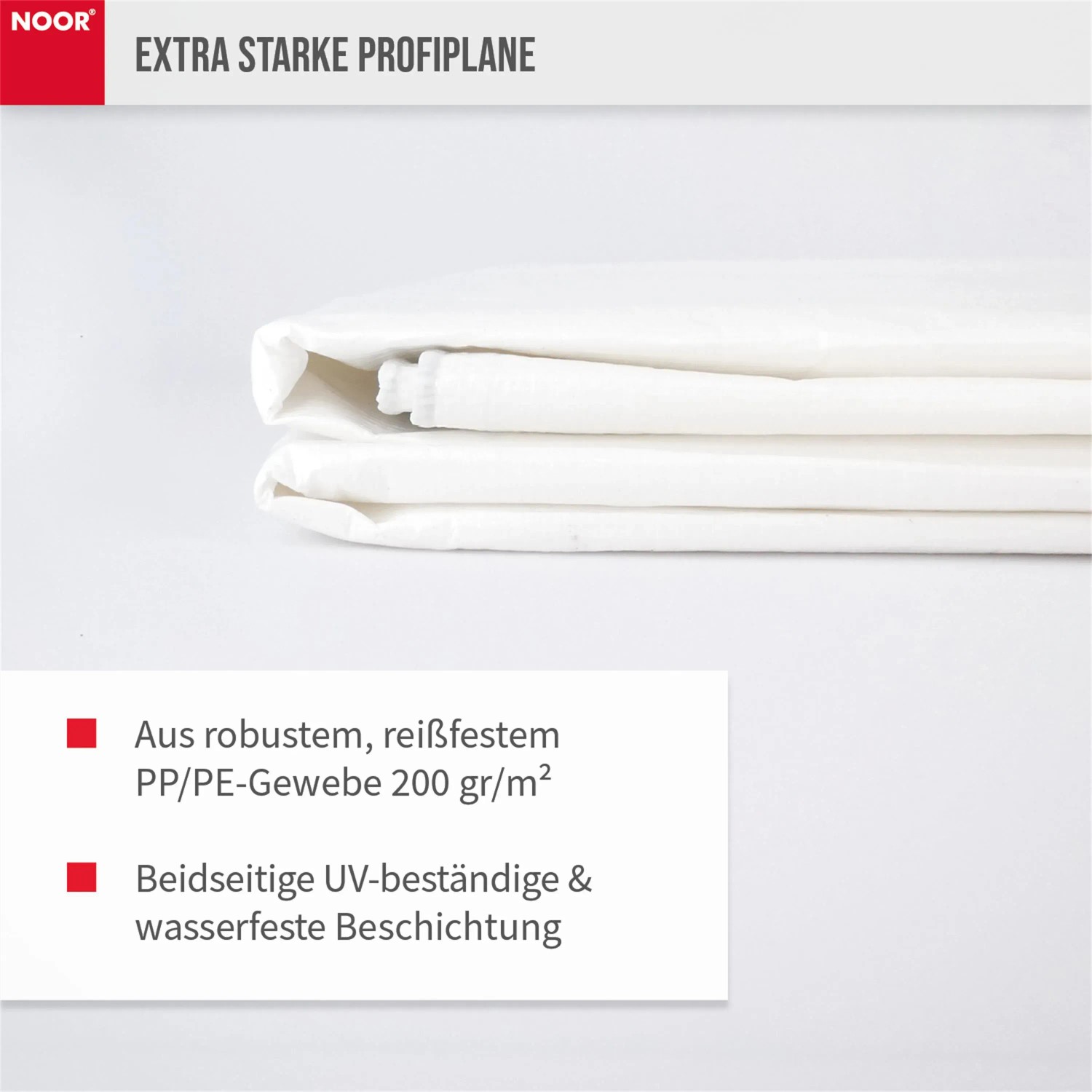 LKW-Plane, Gewebeplane: Helll Grau 3 M X Wunschmaß - Ca. 900 G/m² - Mt
