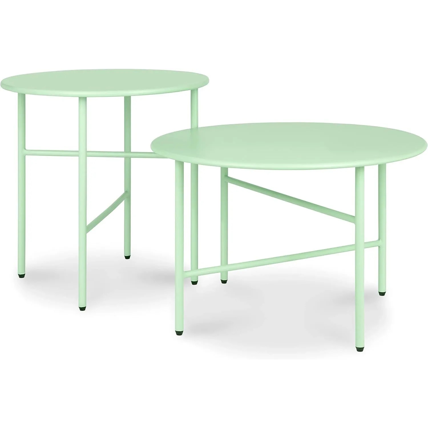 Bomoe Finn Beistelltisch Ø 44x46cm + Ø 53x36cm Mint 2tlg günstig online kaufen