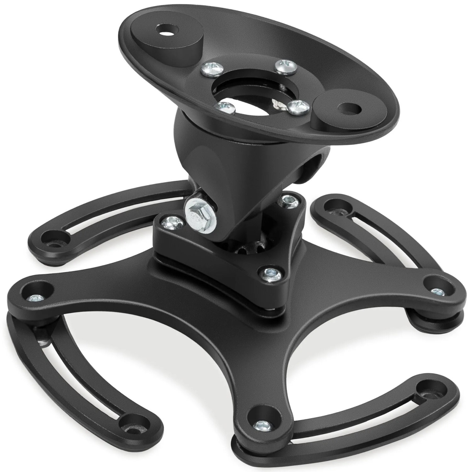Tectake Universal Beamer Deckenhalterung Aus Aluminium  Mit 360° Kugelgelenk Bis 25° Neigbar  23 50 x 12 x 0 20 cm Schwarz