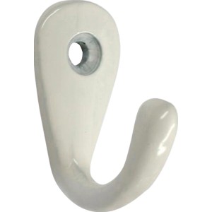 Weißer Metall Wandhaken 1747 für einfache Montage.