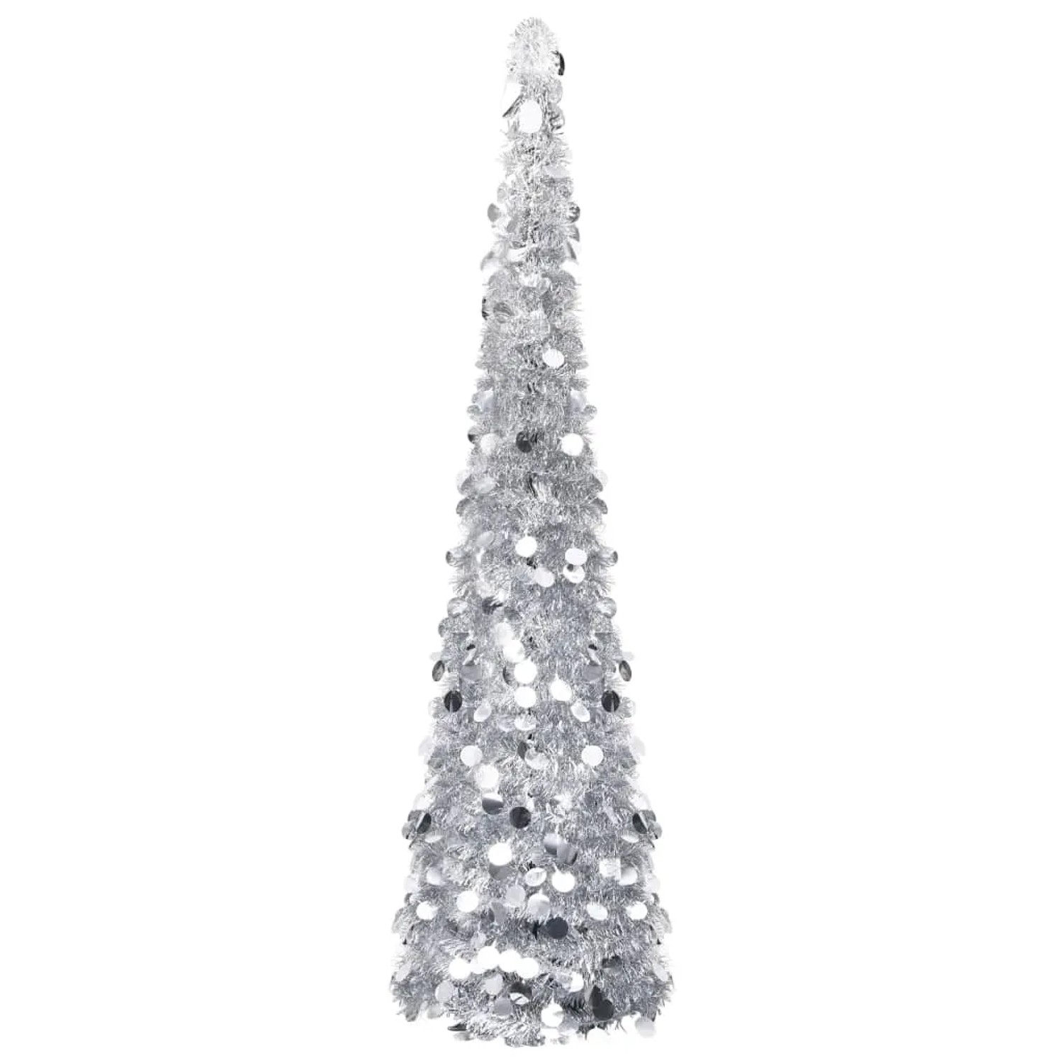 vidaXL Künstlicher Pop-Up-Weihnachtsbaum Silber 180 cm PET 320993