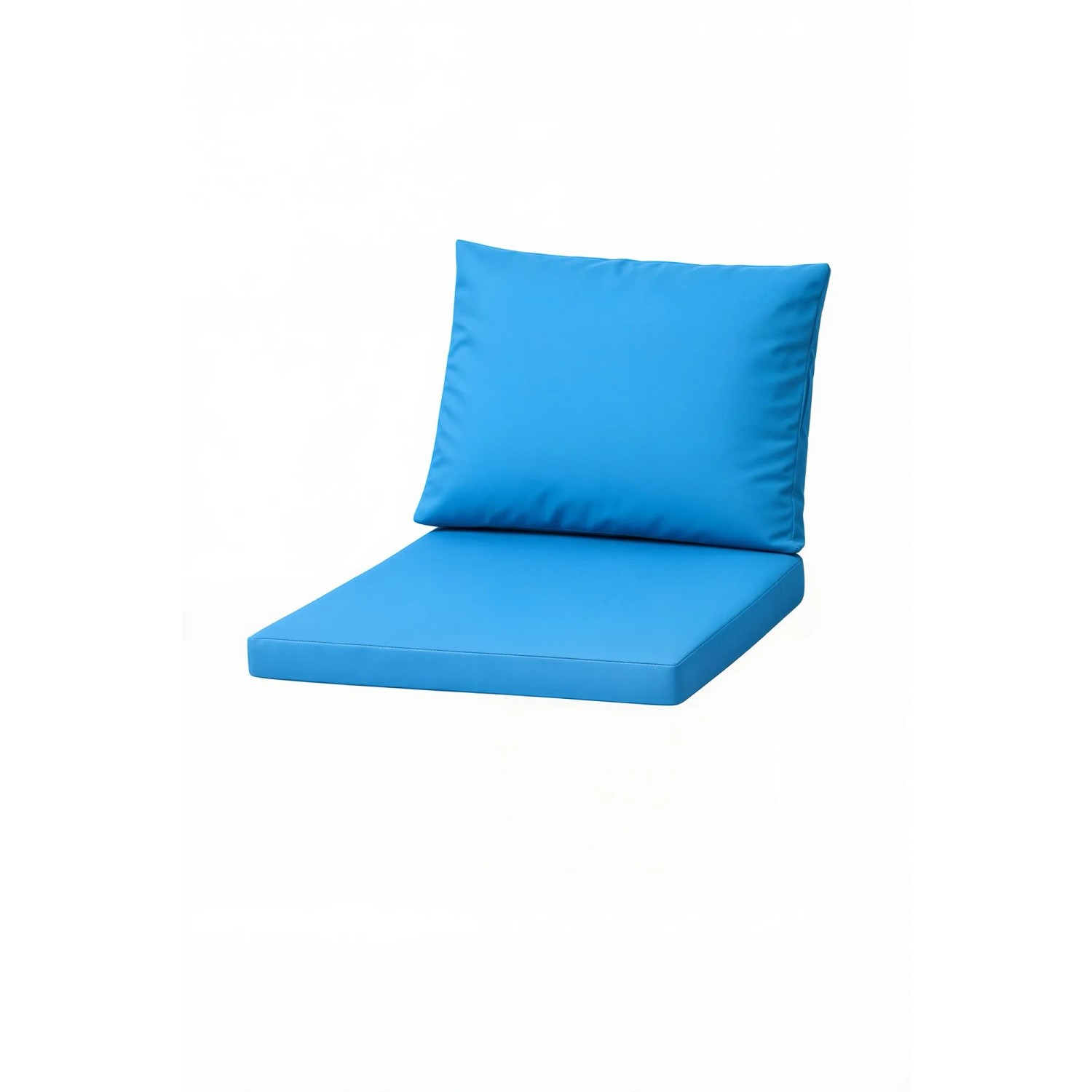 Setgarden Mix 2er Set Sitzkissen Für Polyrattan Sessel 50x52x7 Sitz + 50x56 cm Rückenlehne 1tlg Blau