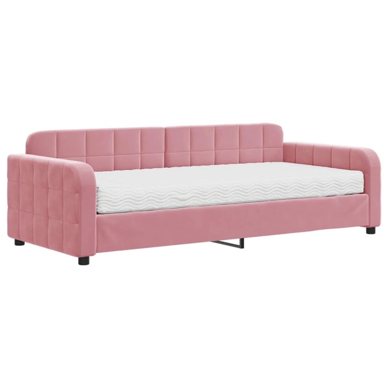 vidaXL Gästebett Gästebett Tagesbett mit Matratze Rosa 90x200 cm Samt Bett günstig online kaufen