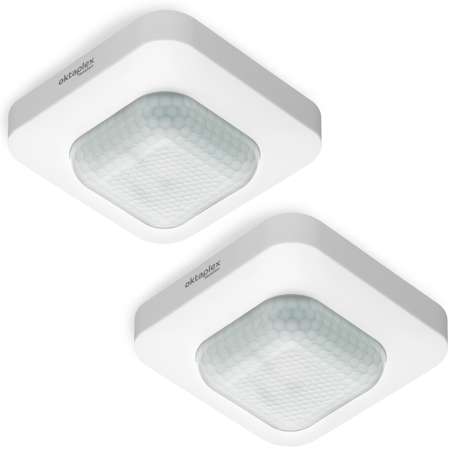 Oktaplex Leo Bewegungsmelder Innen 2er Set 360° PIR Sensor 20m Reichweite Weiß