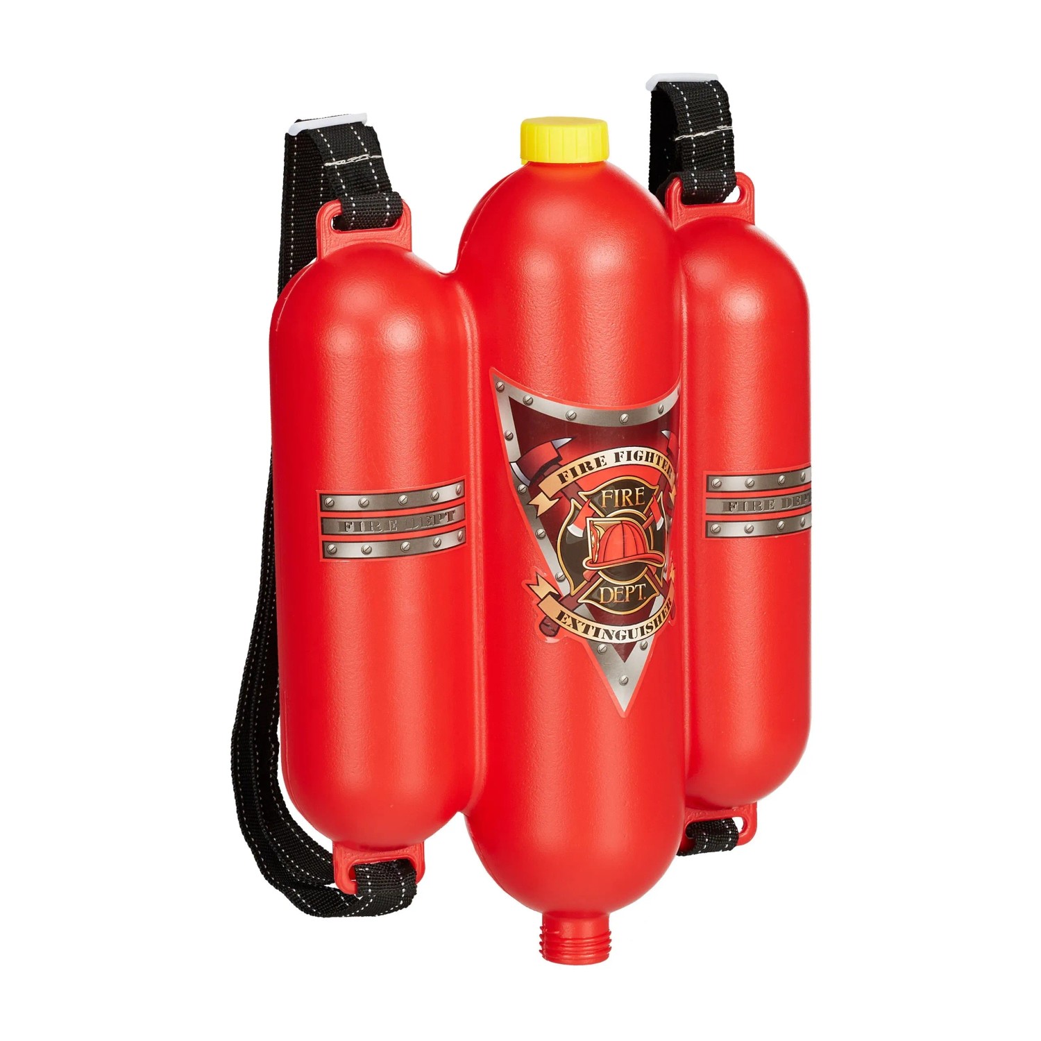 Relaxdays Wasserspritze ABS Kunststoff Rot Gelb Schwarz mit 2 Sprühfunktionen 30 cm x 20 cm x 8 cm 190 g