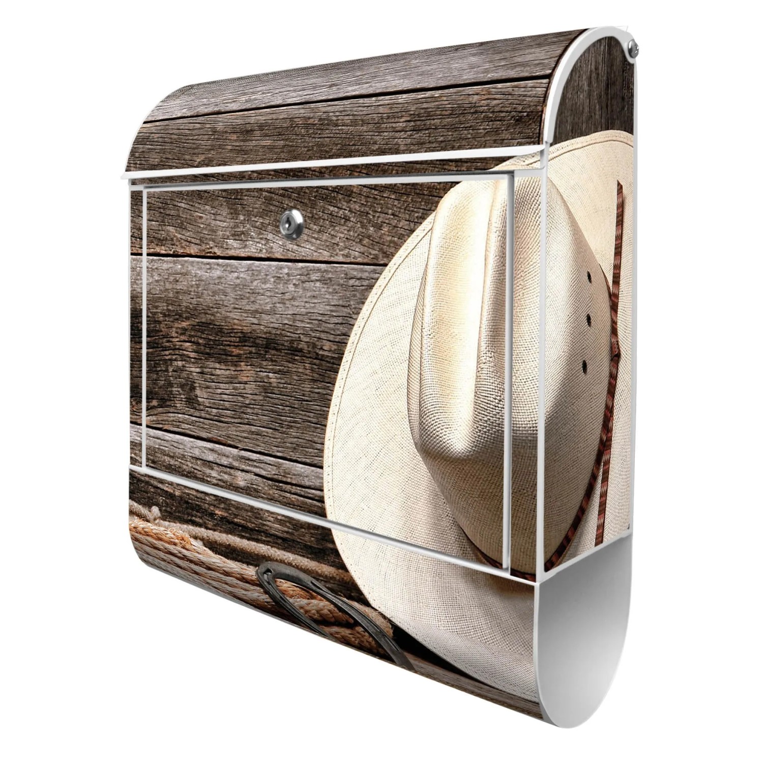 Banjado Design Briefkasten Weiß Pulverbeschichtet 39x47x14cm 2 Schlüssel Mi günstig online kaufen