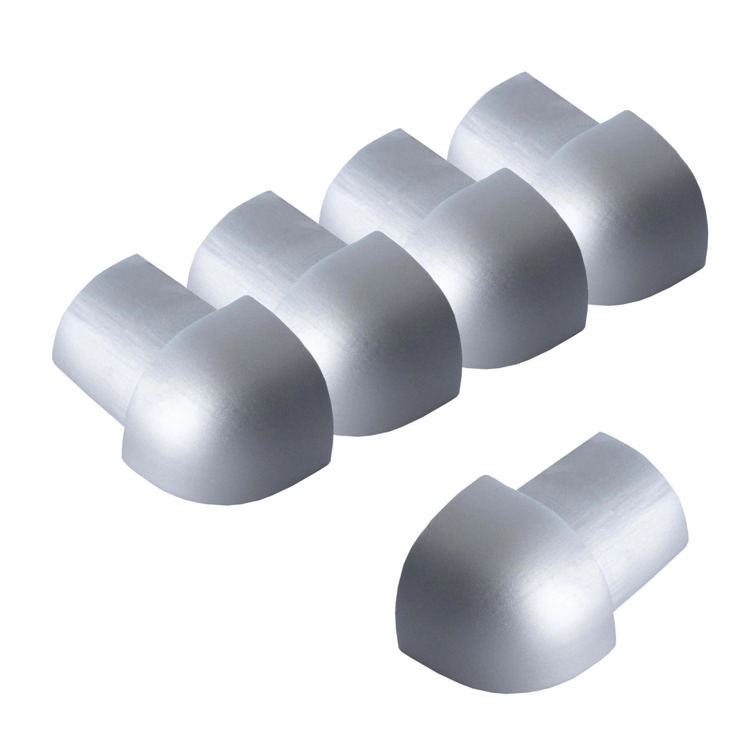 Dalsys Außeneck Fliesenschiene Viertelkreis 5x 10mm Aluminium Silber Matt günstig online kaufen