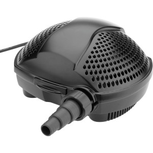 Schwarze Filter- und Bachlaufpumpe PondoMax Eco 5000 für Gartenteiche.