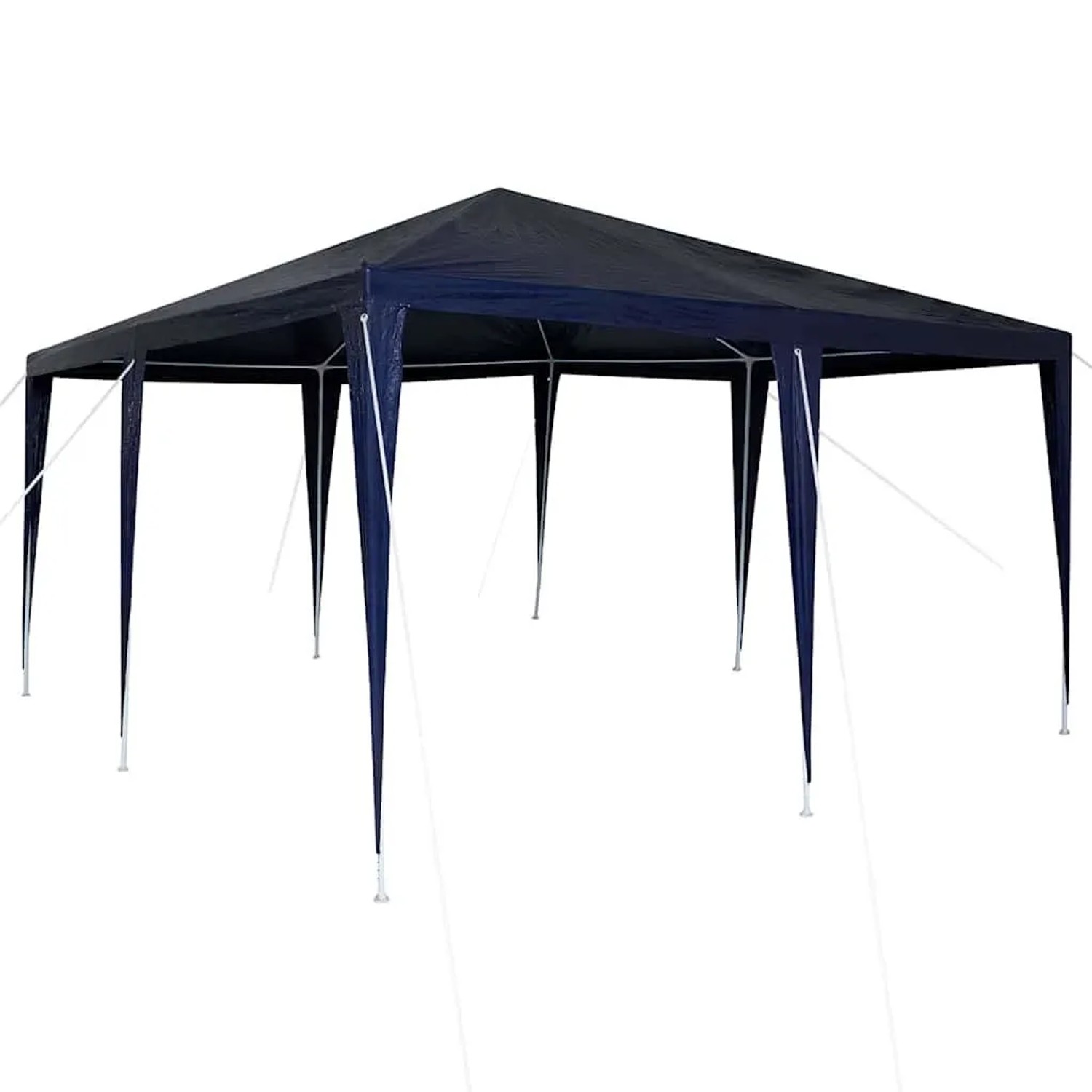 vidaXL Party-Zelt Blau 400 x 400 x 266 cm Polyethylen und Stahl 42003422