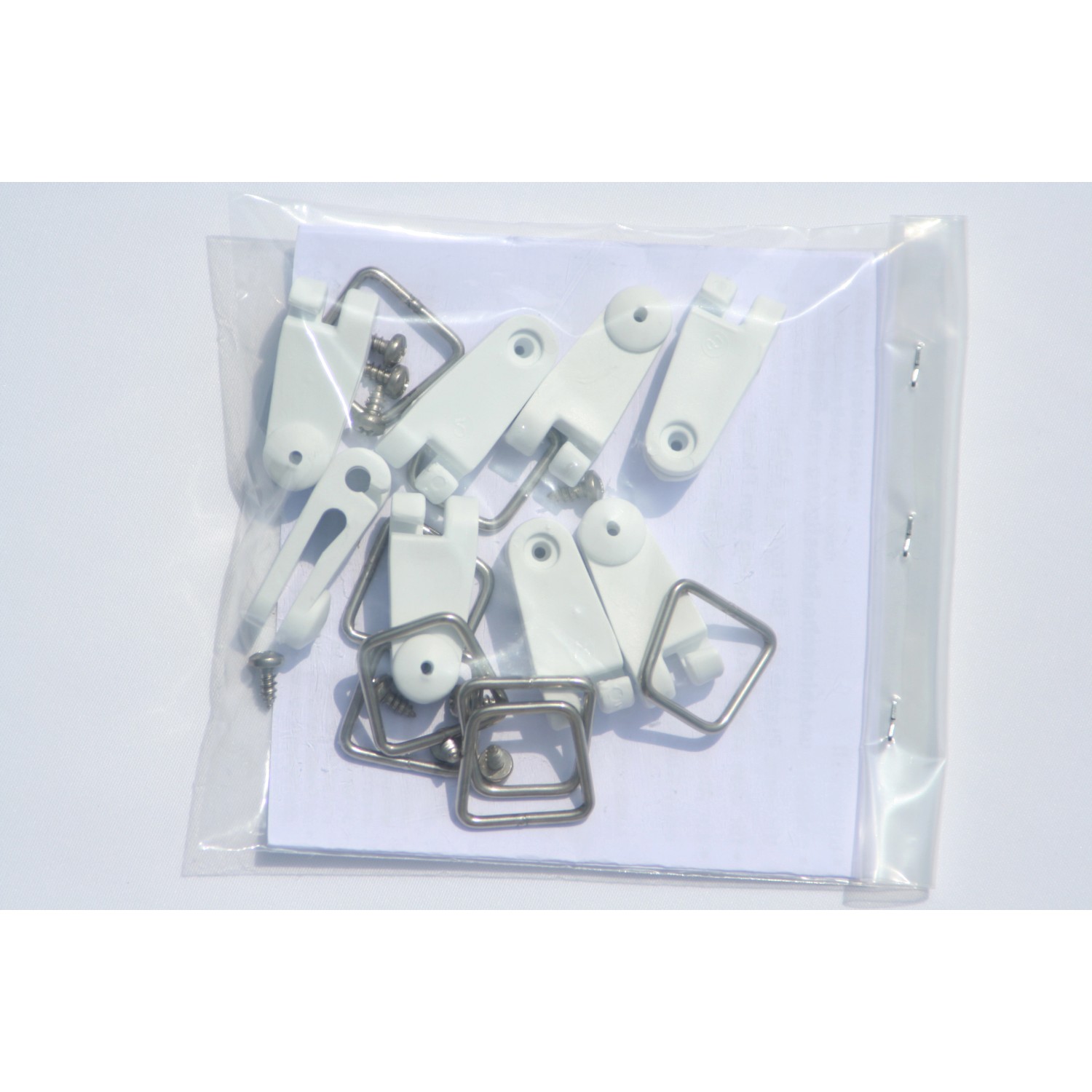 Floracord Drehfix-Ösenersatz: Set mit Laufhaken und Trapezringen für Sonnensegel.