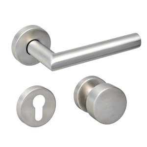 MeinTürgriff Wechselgarnitur Toulouse Türdrücker Knopf/Griff Edelstahl Matt