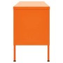 VidaXL TV-Schrank, orange, 105x35x50 cm, Stahl, mit Füßen und Gittertüren. Ideal für Wohnwände.
