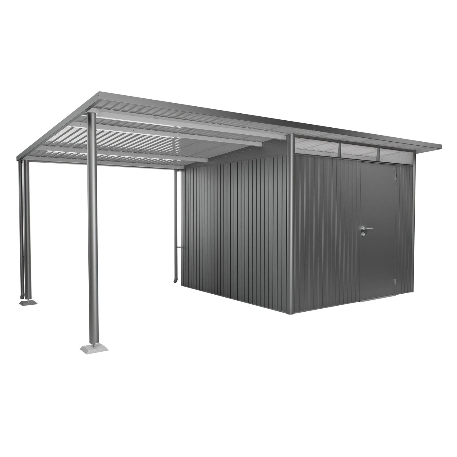 Biohort Seitendach für Gerätehaus AvantGarde A3, A7 Gr. L Quarzgrau-Metallic