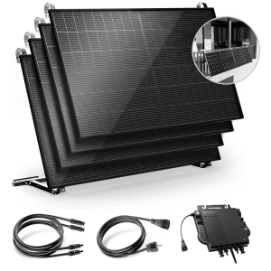 Solakon Balkonkraftwerk 2000W Solaranlage mit Balkonhalterung Steckerfertig Komplettset Photovoltaik 800W Kabellänge 10m