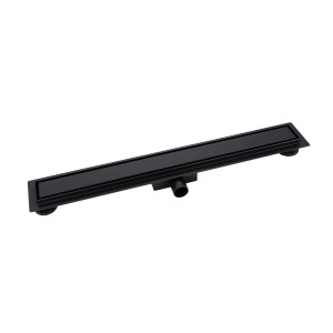 Verosan+ Duschrinne Lech, 80 cm, matt-schwarz, Komplettset mit Designrost und Zubehör.