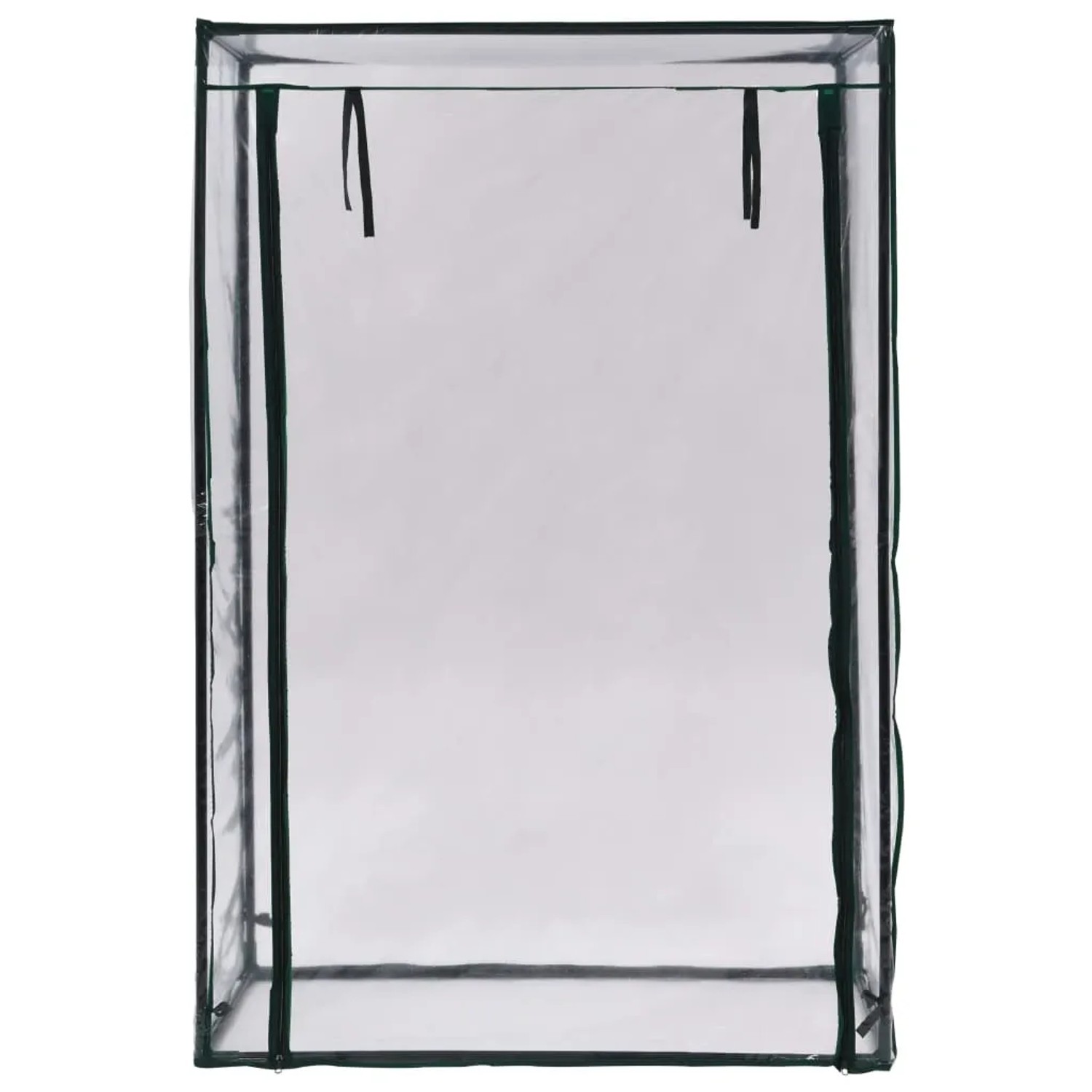 furnicato Tomaten-Gewächshaus, 102x52x150cm, mit transparentem PVC und grünem Stahlrohrrahmen.
