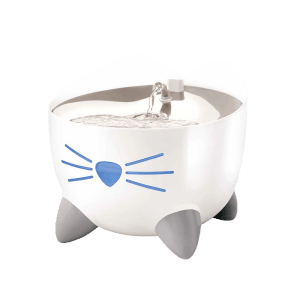 Catit Smart Trinkbrunnen Pixi, weiß, 2 Liter. Katzentränke mit Katzen-Design.