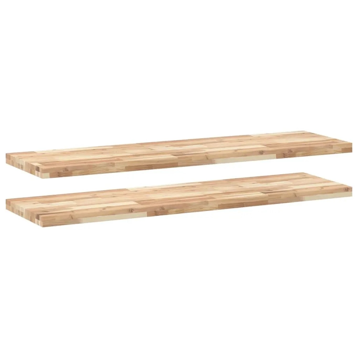 vidaXL Schweberegale 2 Stk 140x40x4 cm Massivholz Akazie Unbehandelt 3279488