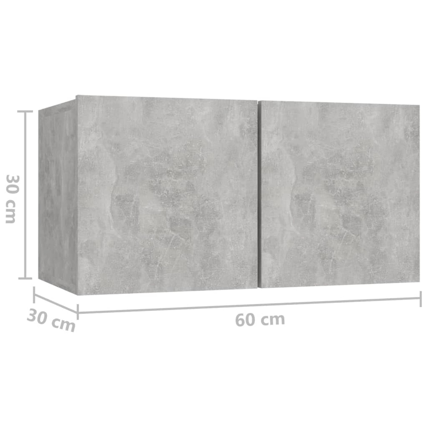 VidaXL 8-tlg. TV-Schrank-Set Betongrau Holzwerkstoff  Modell 15