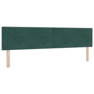 vidaXL LED Kopfteil mit LED-Lichtleisten Grün 200 cm Polyester 3338171