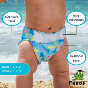 Freds Swim Academy Schwimmwindel Blau Größe 2 (9-16kg)