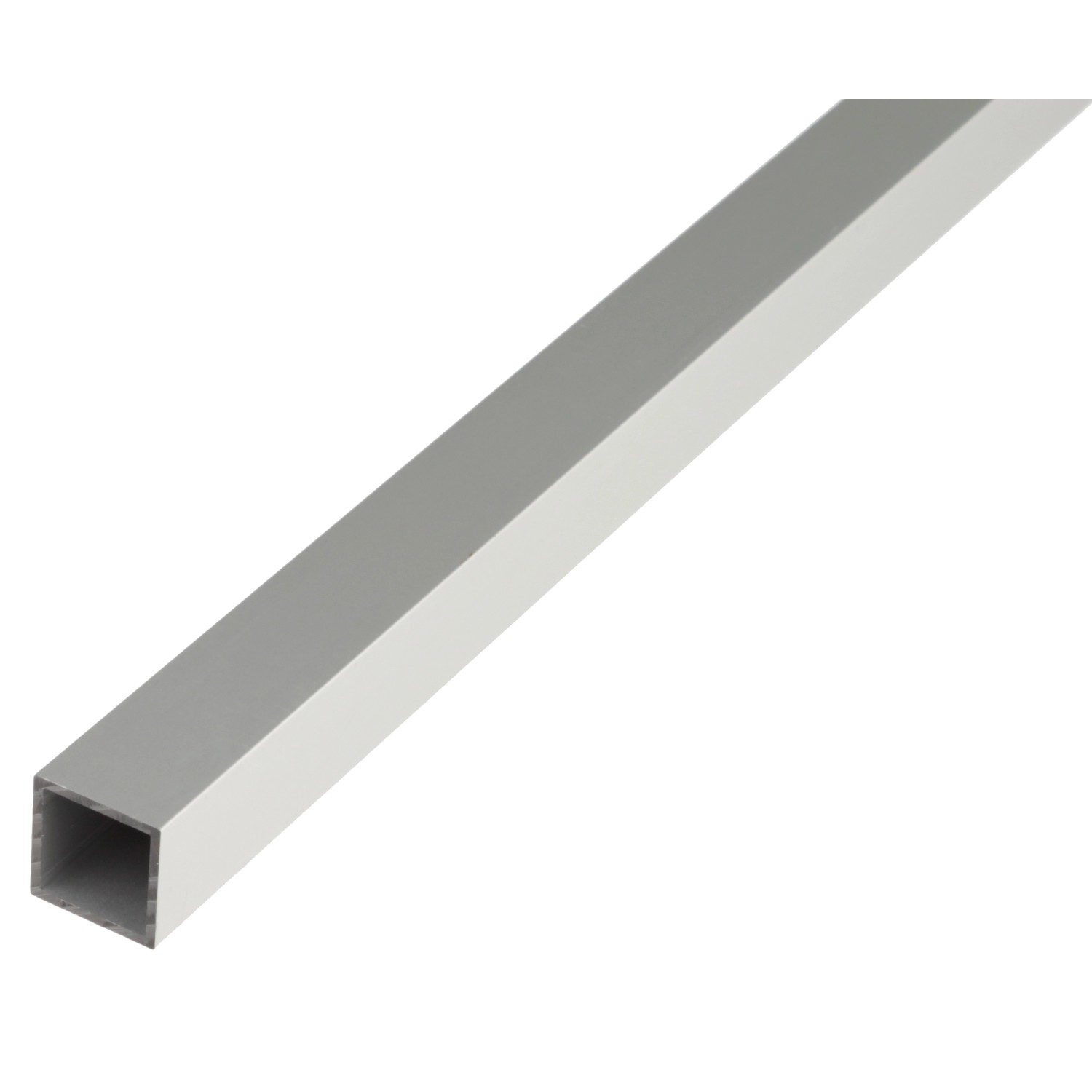 Vierkantrohr Silber eloxiert 30 mm x 30 mm x 1000 mm