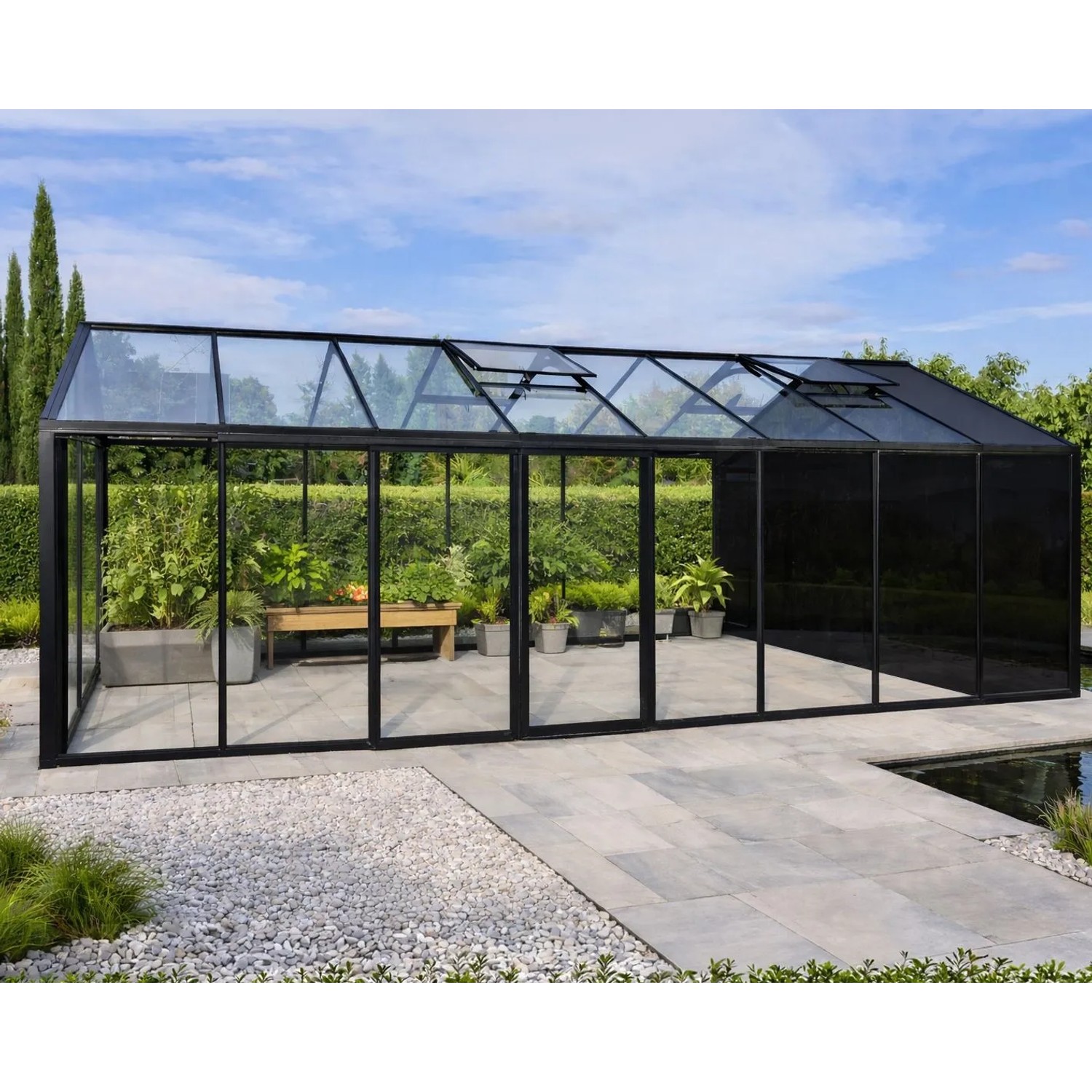 Bloomcabin Premium-Qualität Gewächshaus Klassik mit Kleinem Integriertem Stauraum GHCSS7