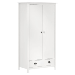 vidaXL Kleiderschrank mit 2 Türen Hill Weiß 89x50x170 cm Kiefernholz 288948
