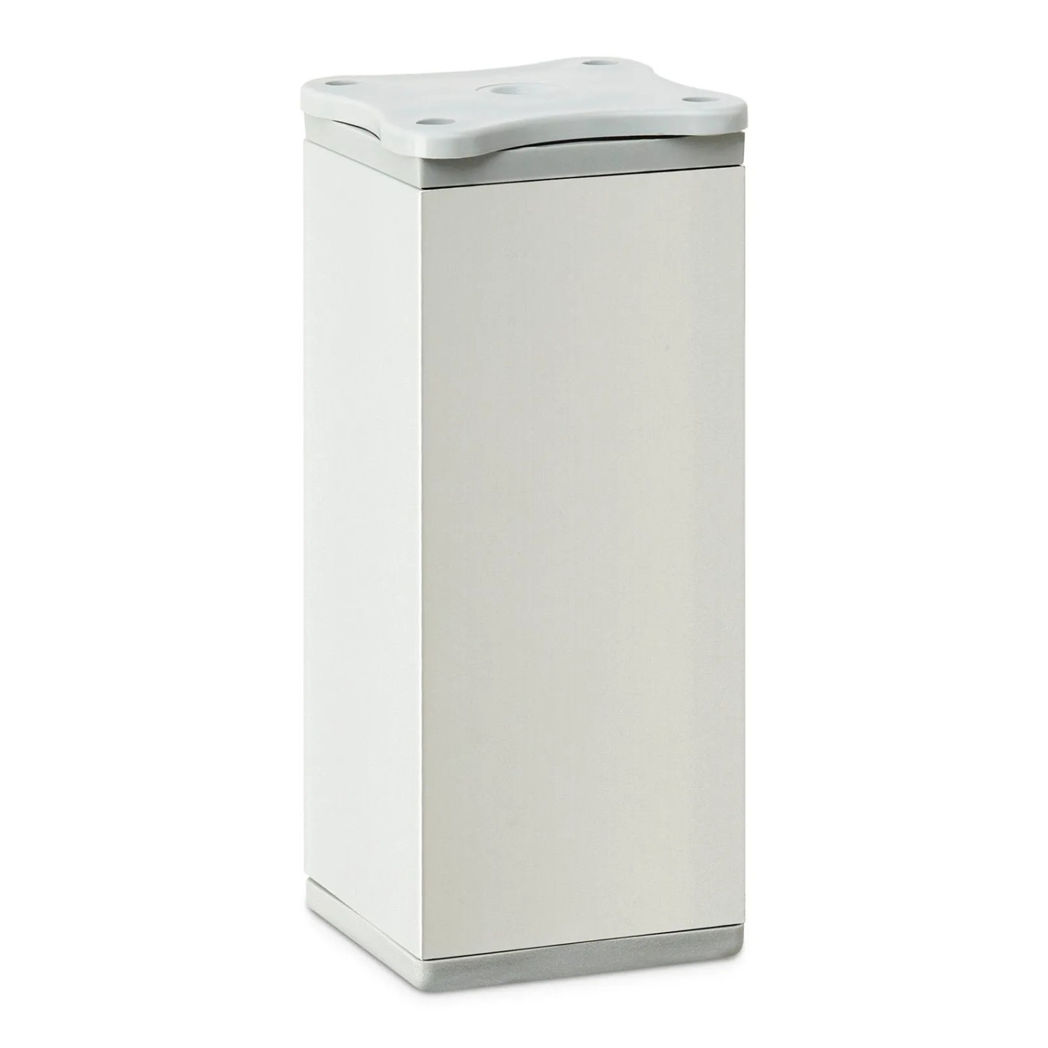 SOTECH Möbelfuß DAK 40 x 40 mm Höhe 100 mm Silberoptik Eloxiert Höhenverstellbar