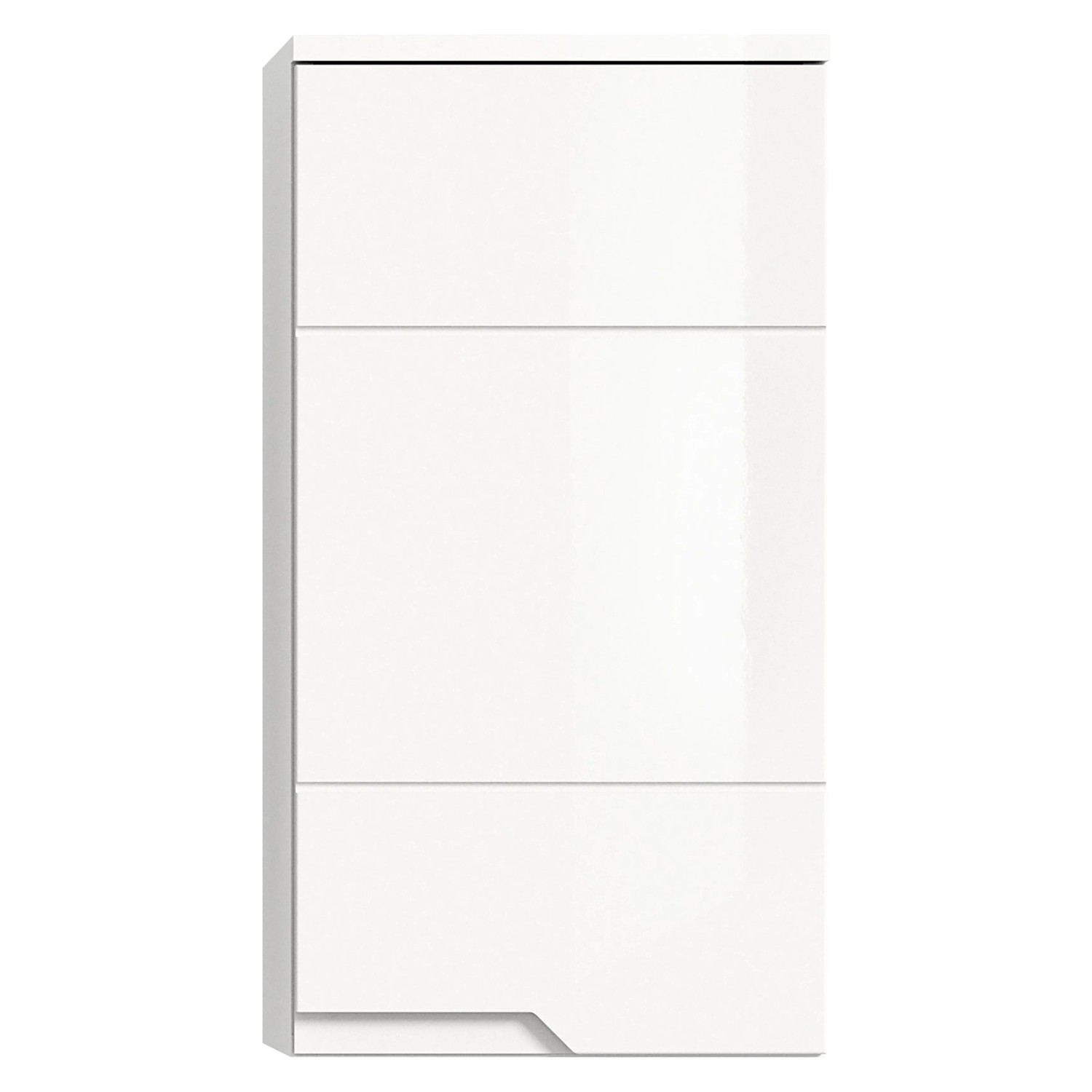 Hängeschrank Solero in Weiß Hochglanz, 73x38x27 cm, für Bad und Hauswirtschaftsraum.