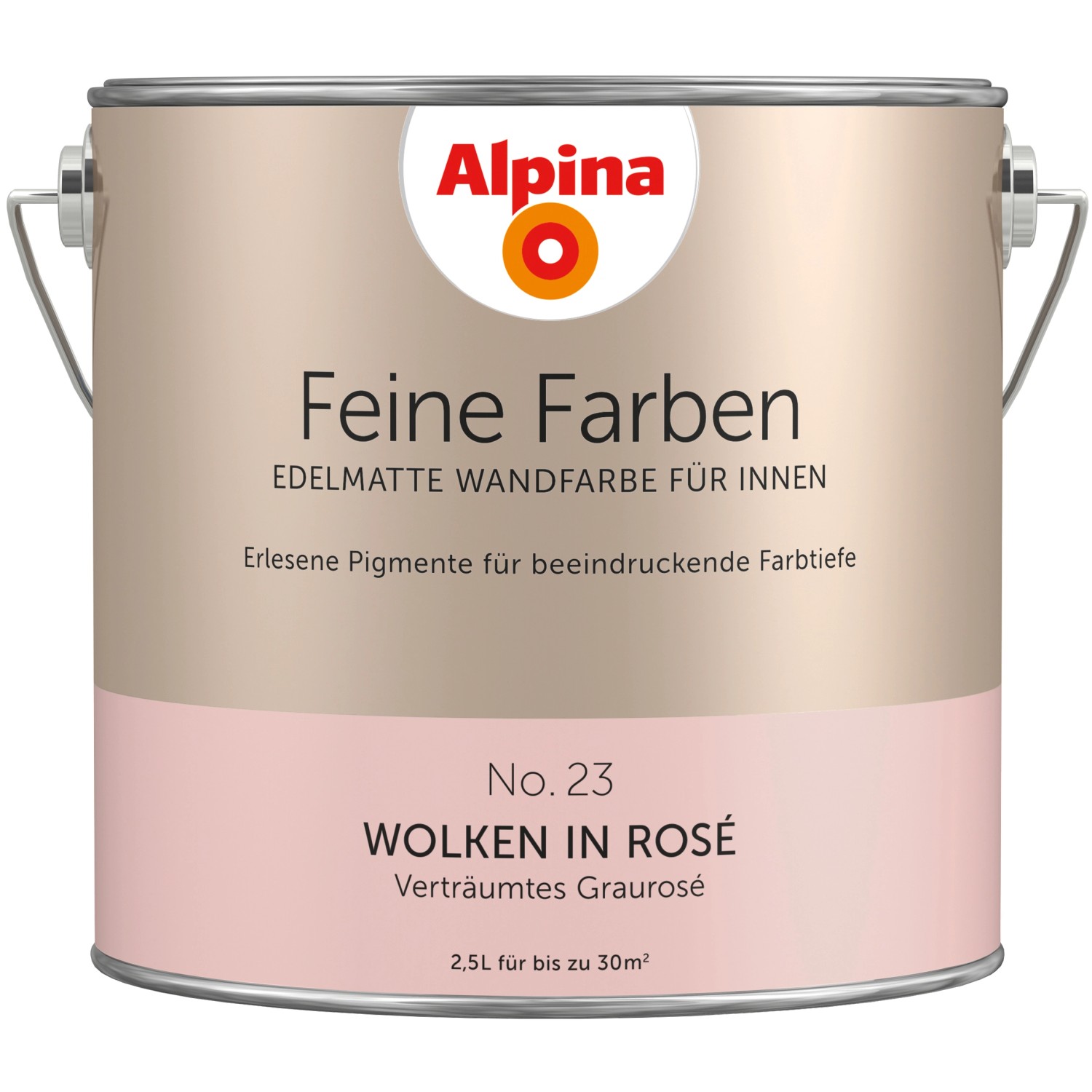 Alpina Feine Farben No. 23 Wolken in Rose® Grau-Rose edelmatt 2,5 l günstig online kaufen