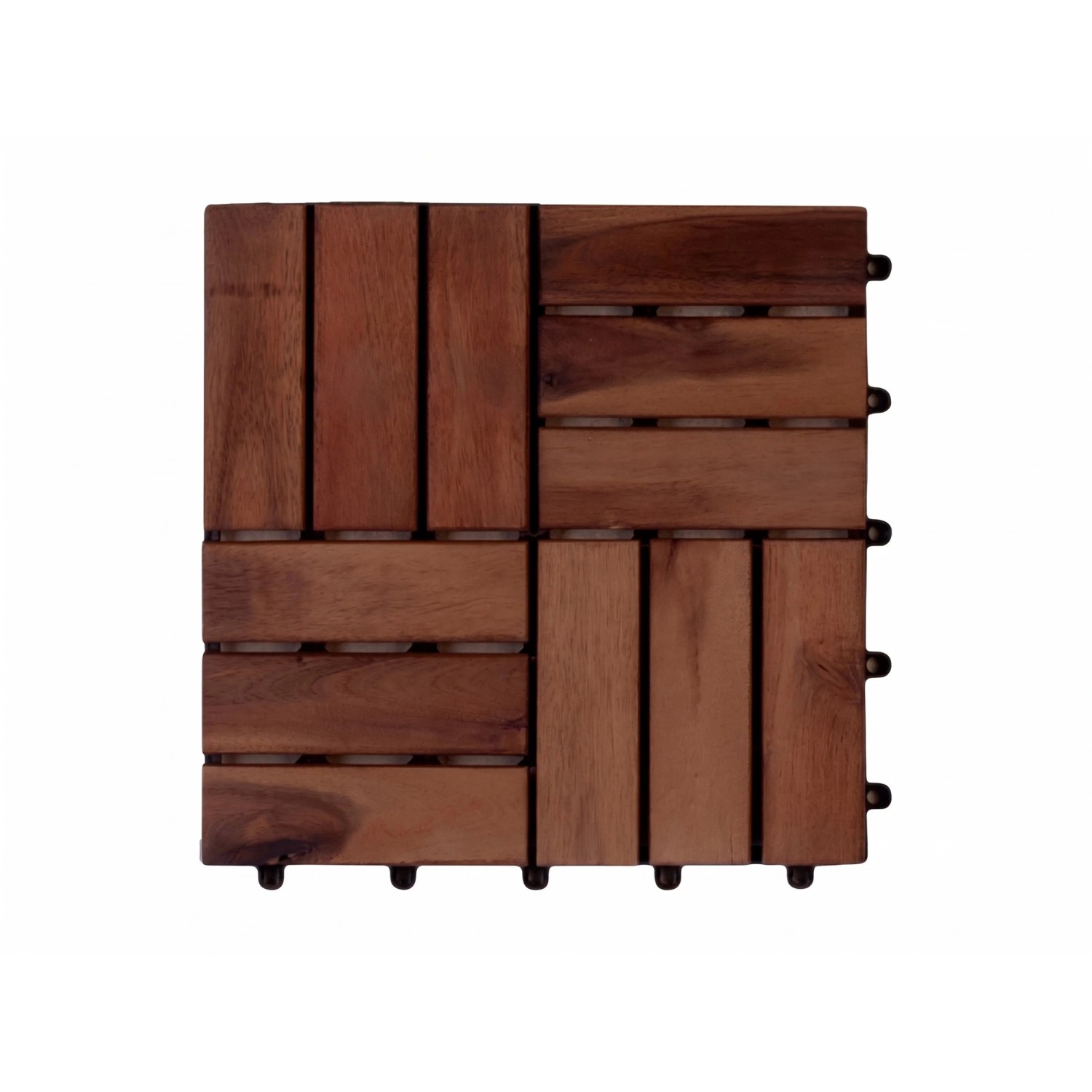 Woodtex Terrassenfliese Akazie Holzfliese Dunkel Geölt