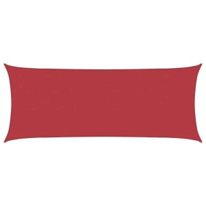 Rotes, rechteckiges vidaXL Sonnensegel aus HDPE, 2x4,5m, für Garten & Terrasse. Bietet UV-Schutz.