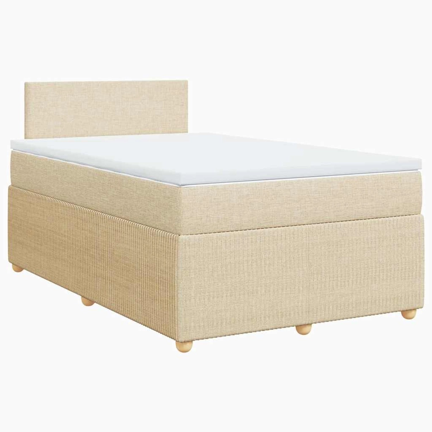 vidaXL Boxspringbett mit Matratze Creme 120x190 cm Stoff 3287393 günstig online kaufen