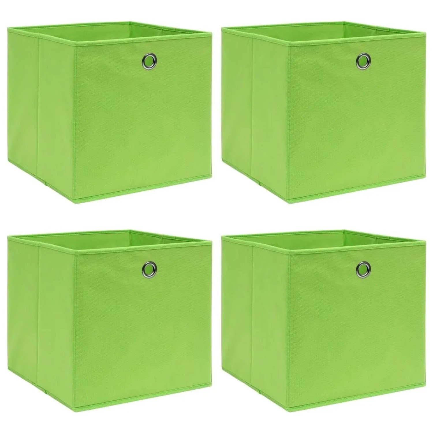 vidaXL Aufbewahrungsboxen 4 Stk Grün 32x32x32 cm Stoff 288369
