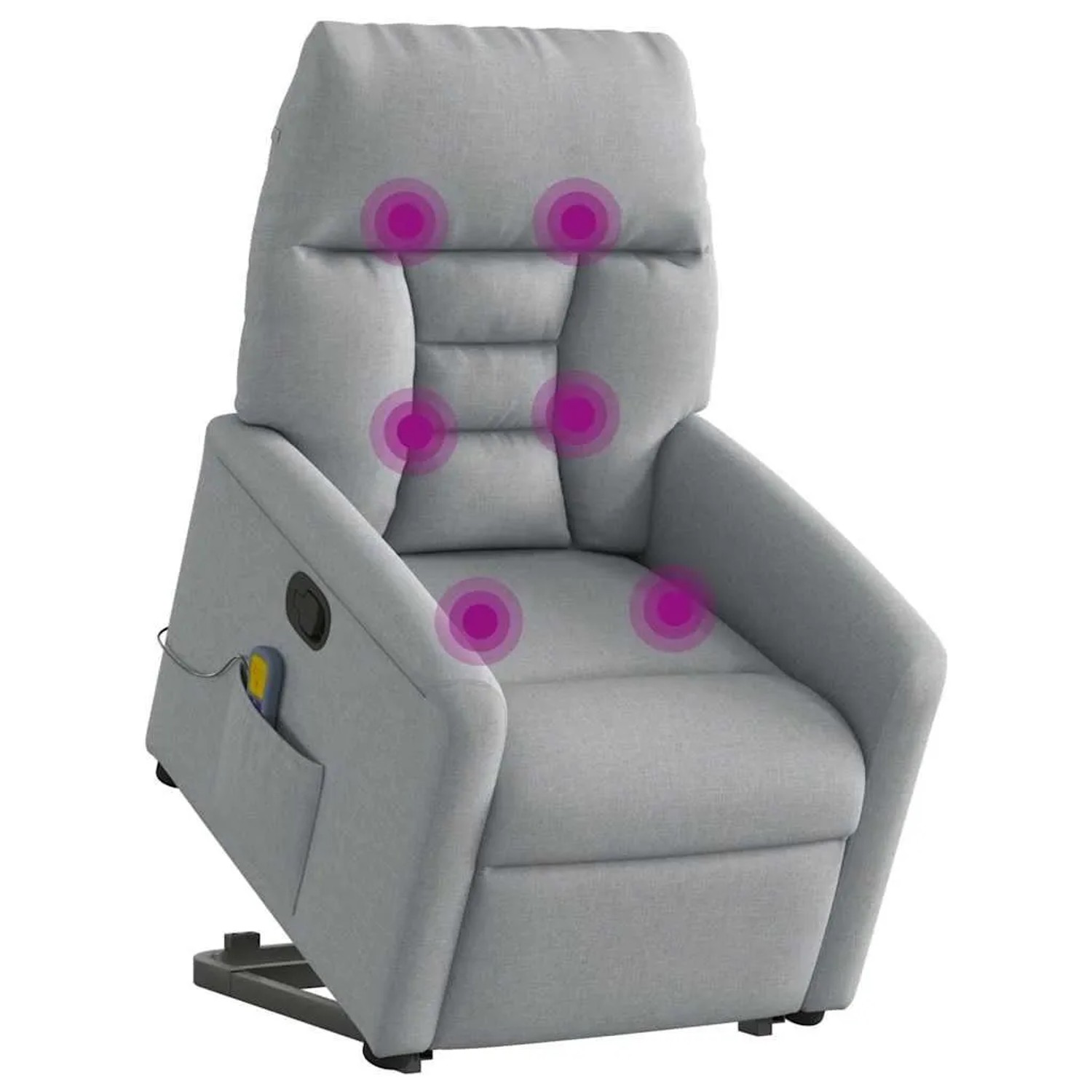 vidaXL Massagesessel mit Aufstehhilfe Hellgrau Stoff 3303042 günstig online kaufen