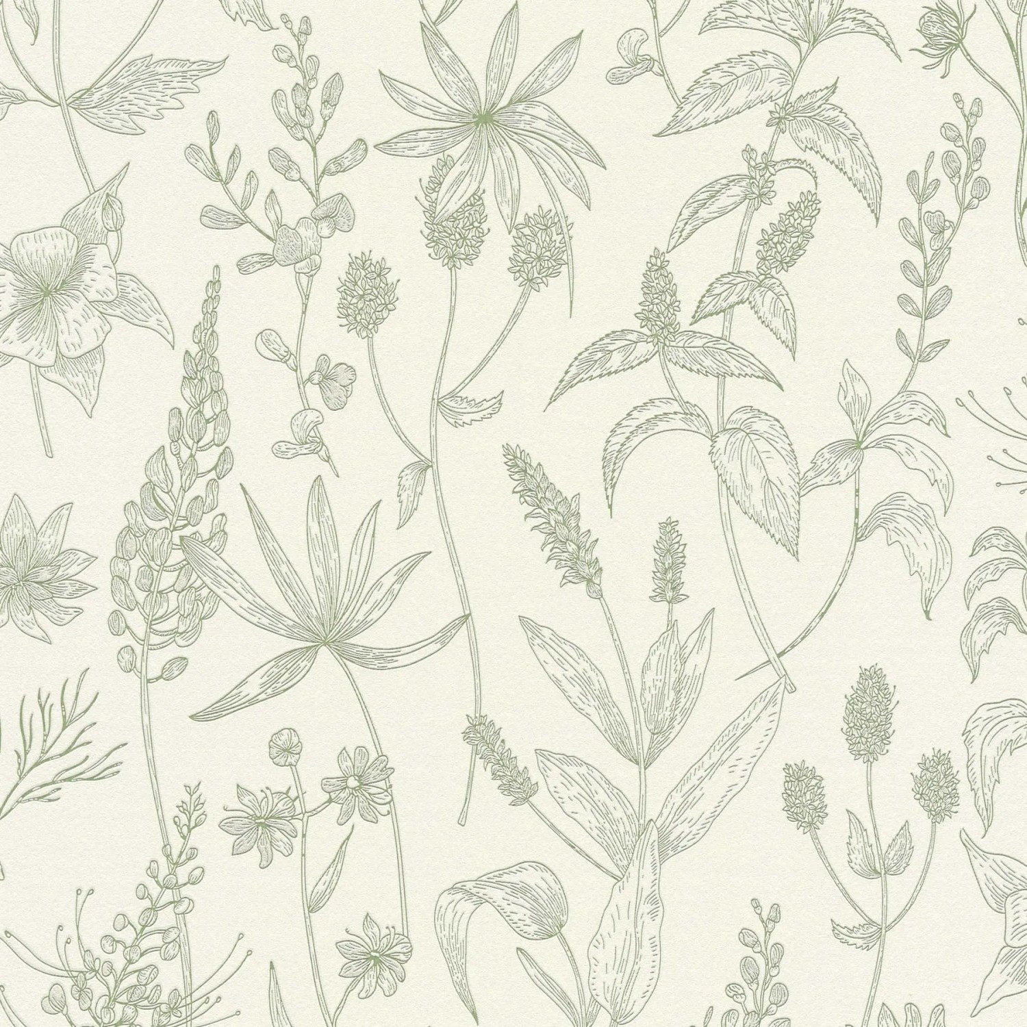 Tadessi Tapete Floral M1-No.350 Vliestapete in Grün