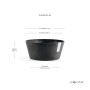 Dunkelgraue Ecopots Pflanzschale Frankfurt, 40 cm. Runde Form, ideal für Innen- und Außenbereich.