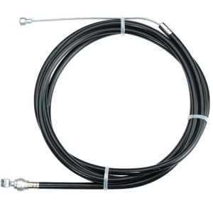 Universal Bremszug für Hinterrad, schwarz, mit Birnen- und Walzennippel für Reparatur & Ersatz.