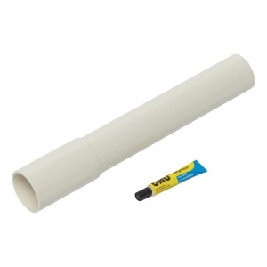 OBI Verlängerungsrohr für Spülkasten, 300 mm, Pergamon, mit Kleber.